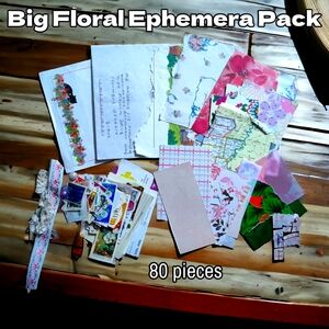 Big Floral Ephemera Pack for Paper Crafts